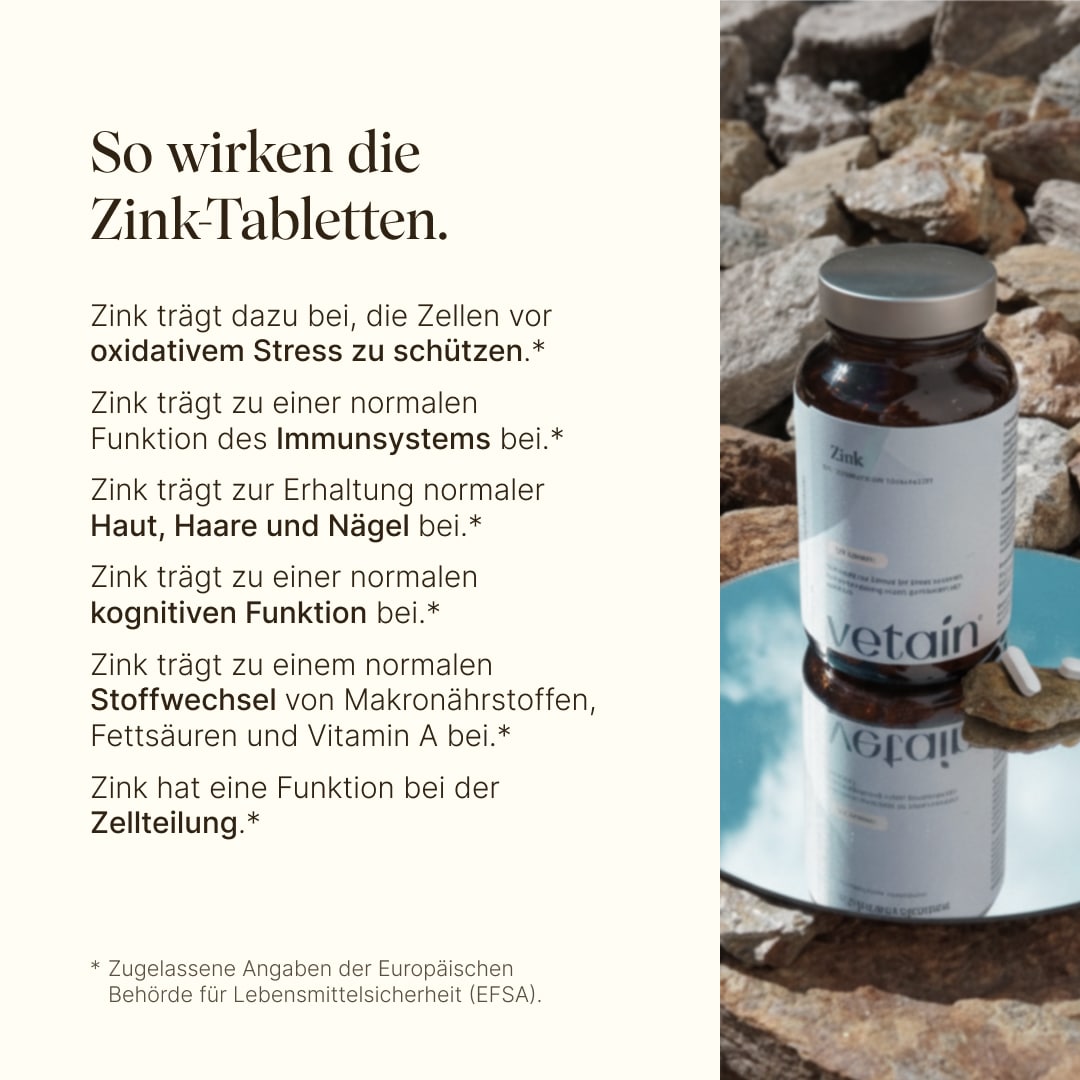 Zink Kapseln Wirkung . Trägt dazu bei, die Zellen vor oxidativem Stress u schützen und für das Immunsystem. Für Haut, Haare und Nägel