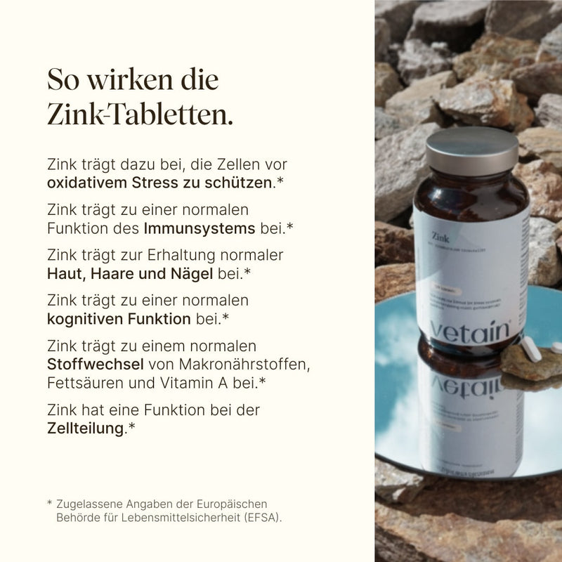 Zink Kapseln Wirkung . Trägt dazu bei, die Zellen vor oxidativem Stress u schützen und für das Immunsystem. Für Haut, Haare und Nägel