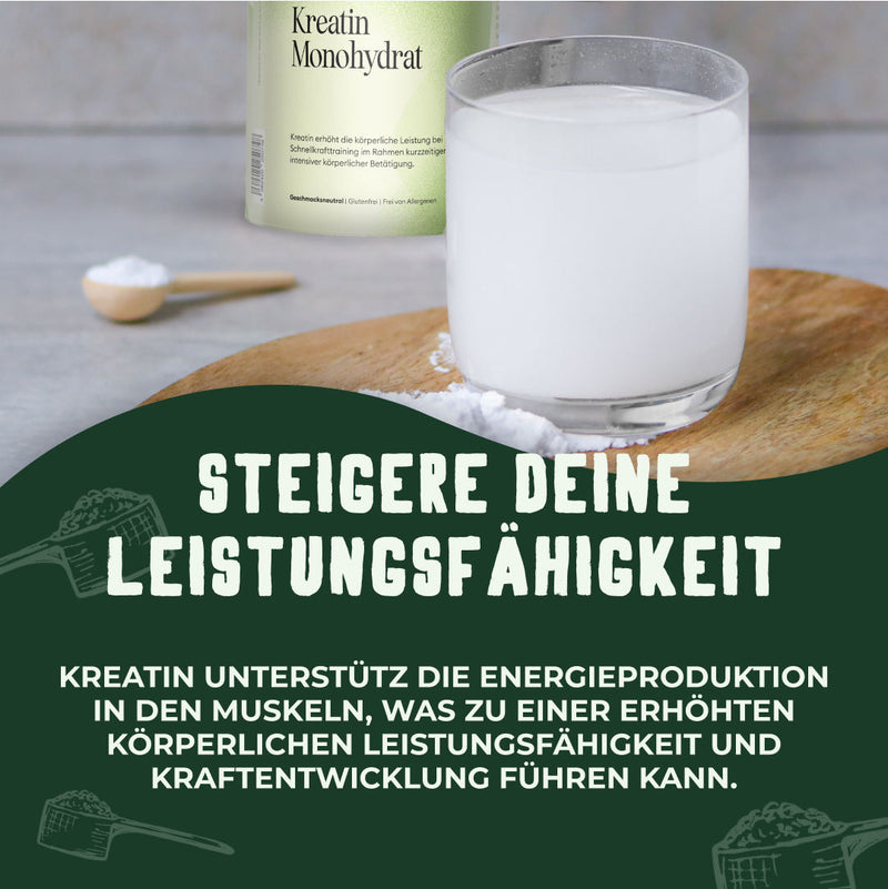 Vetain Creatin Kreatin Monohydrat Pulver für Sportler - Leistungsfähigkeit