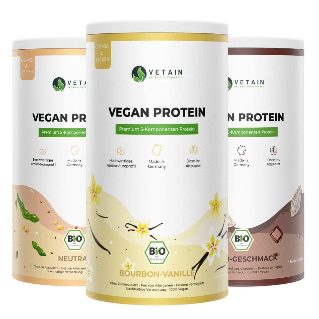 Bundle Veganes Proteinpulver Vanille, Kakao und Neutral