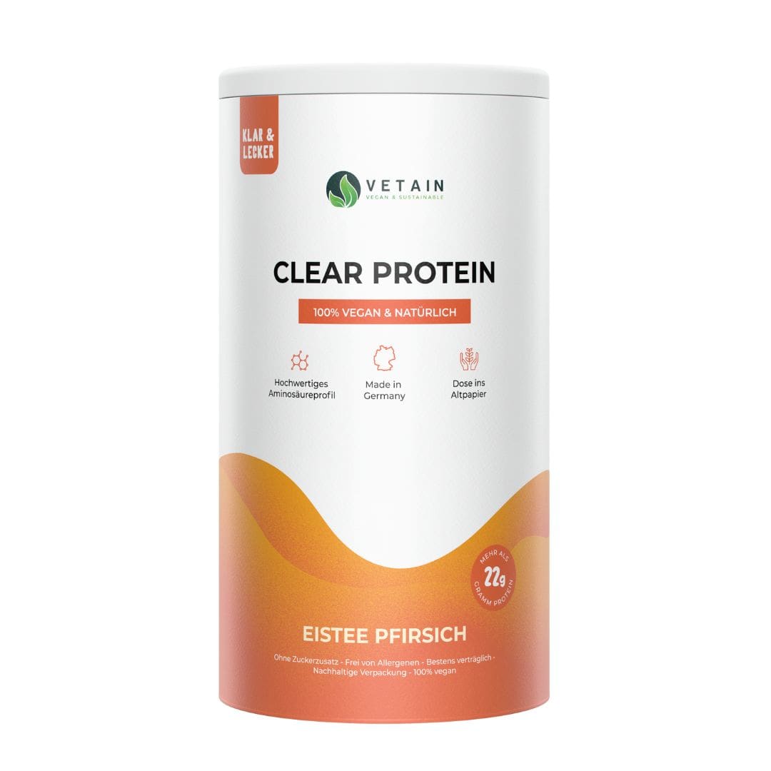 Veganes Isoclear Eistee Pfirsich Clear Proteinpulver Vetain