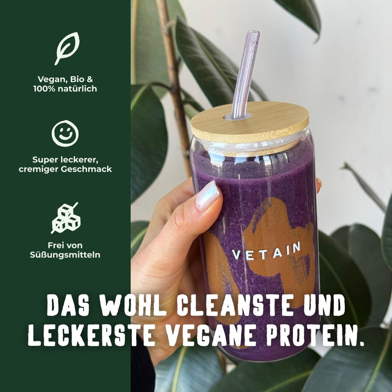 Vegan Protein - leckerer Geschmack - vegan, bio und natürlich, frei von Süßungsmitteln