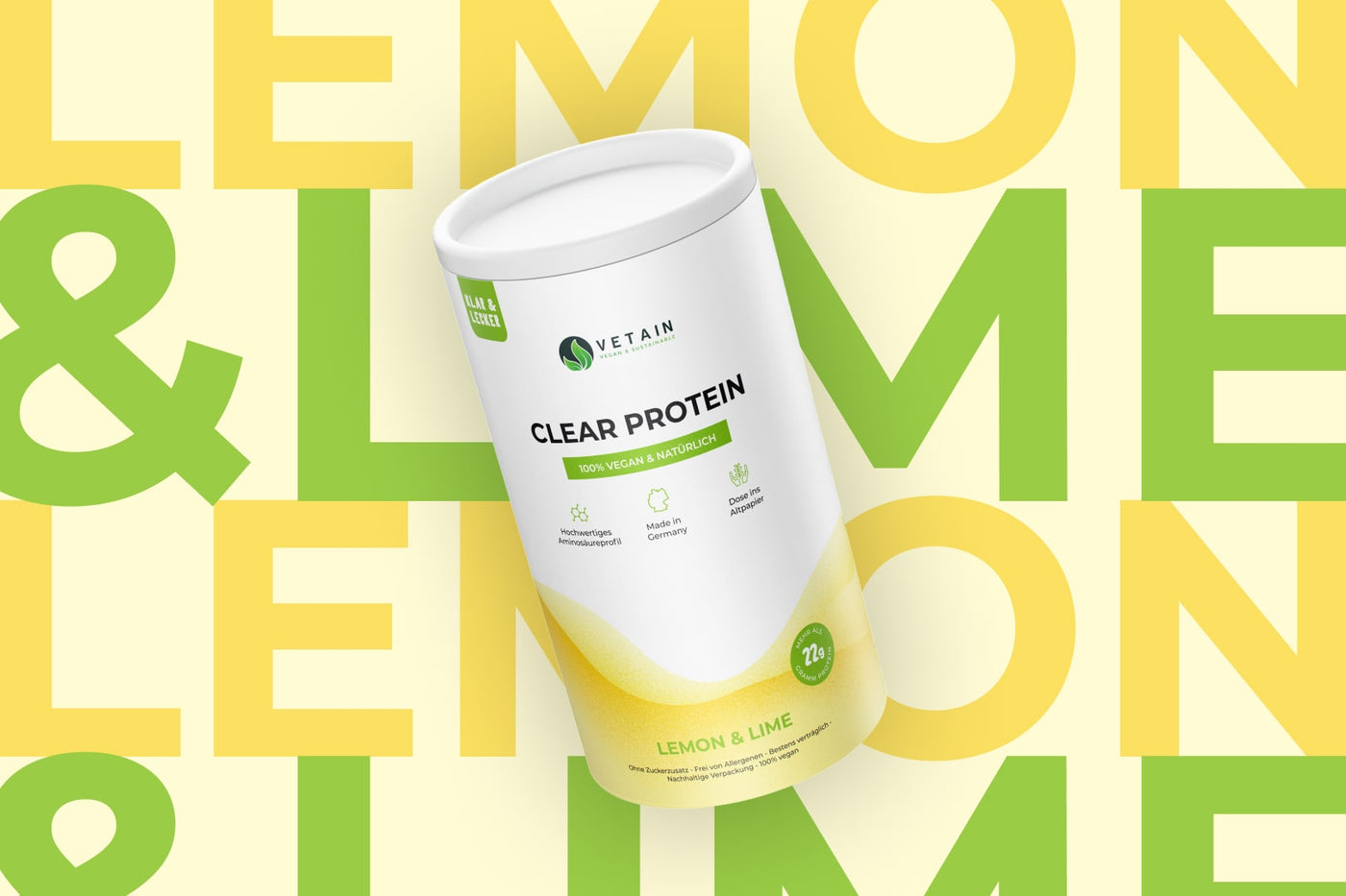 Vegan Clear Protein Lemon-Lime Zitrone Isoclear