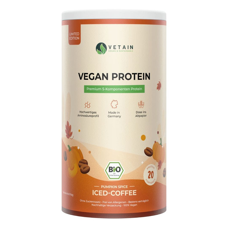 Vegan Protein Iced-Coffee Pumpkin-Spice - veganes Proteinpulver