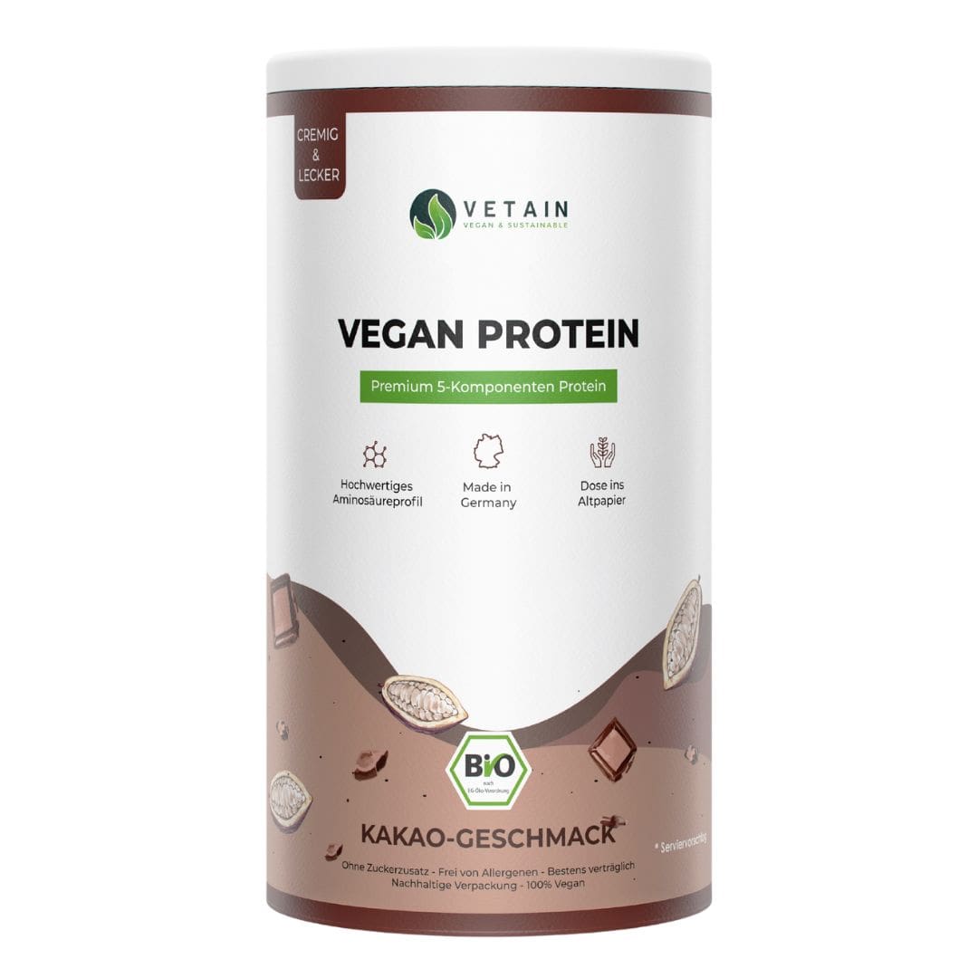 Vegan Protein Kakao - Veganes Proteinpulver Schoko Geschmack Vetain