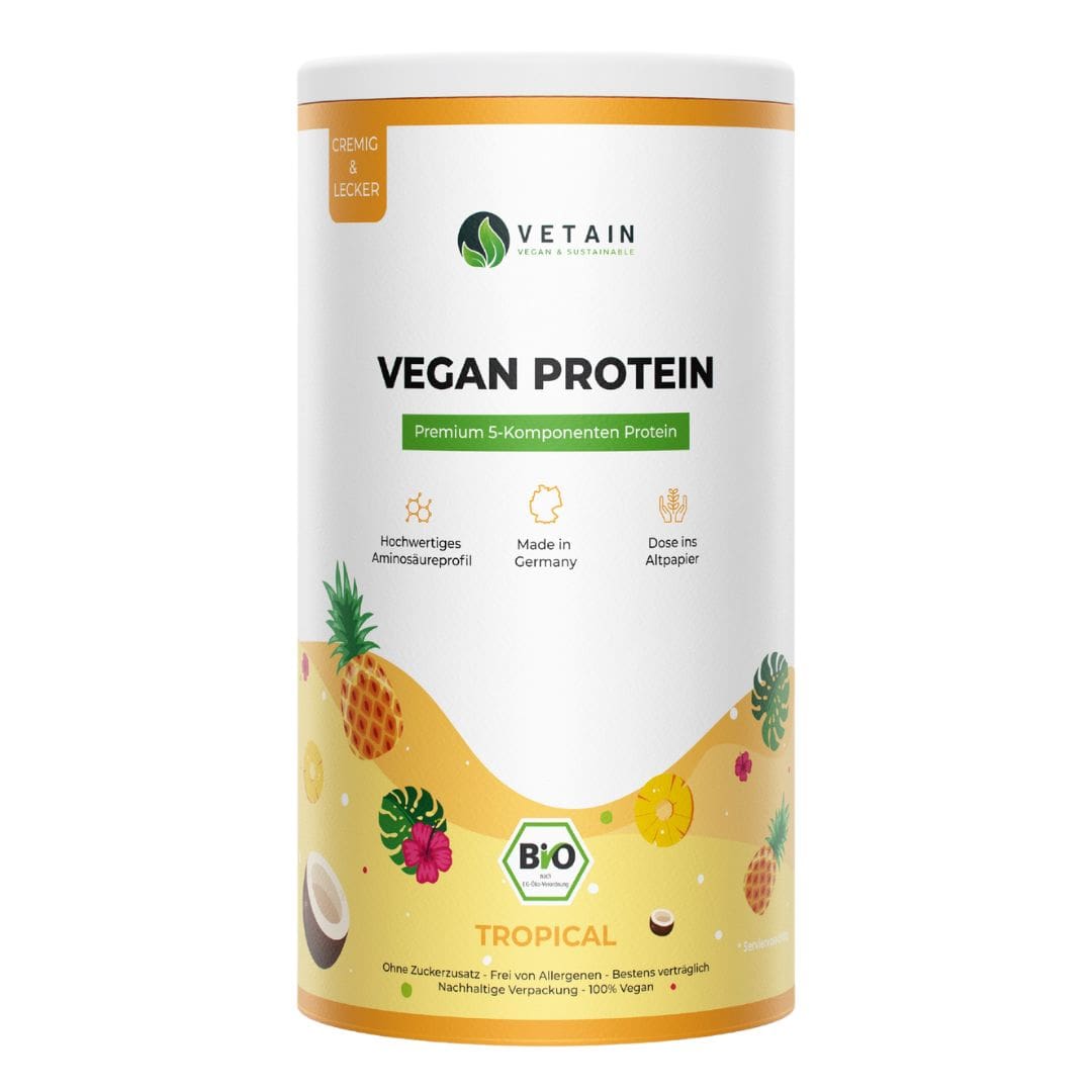 Vegan Protein Tropical - Veganes Proteinpulver Ananas-Kokos Geschmack Vetain