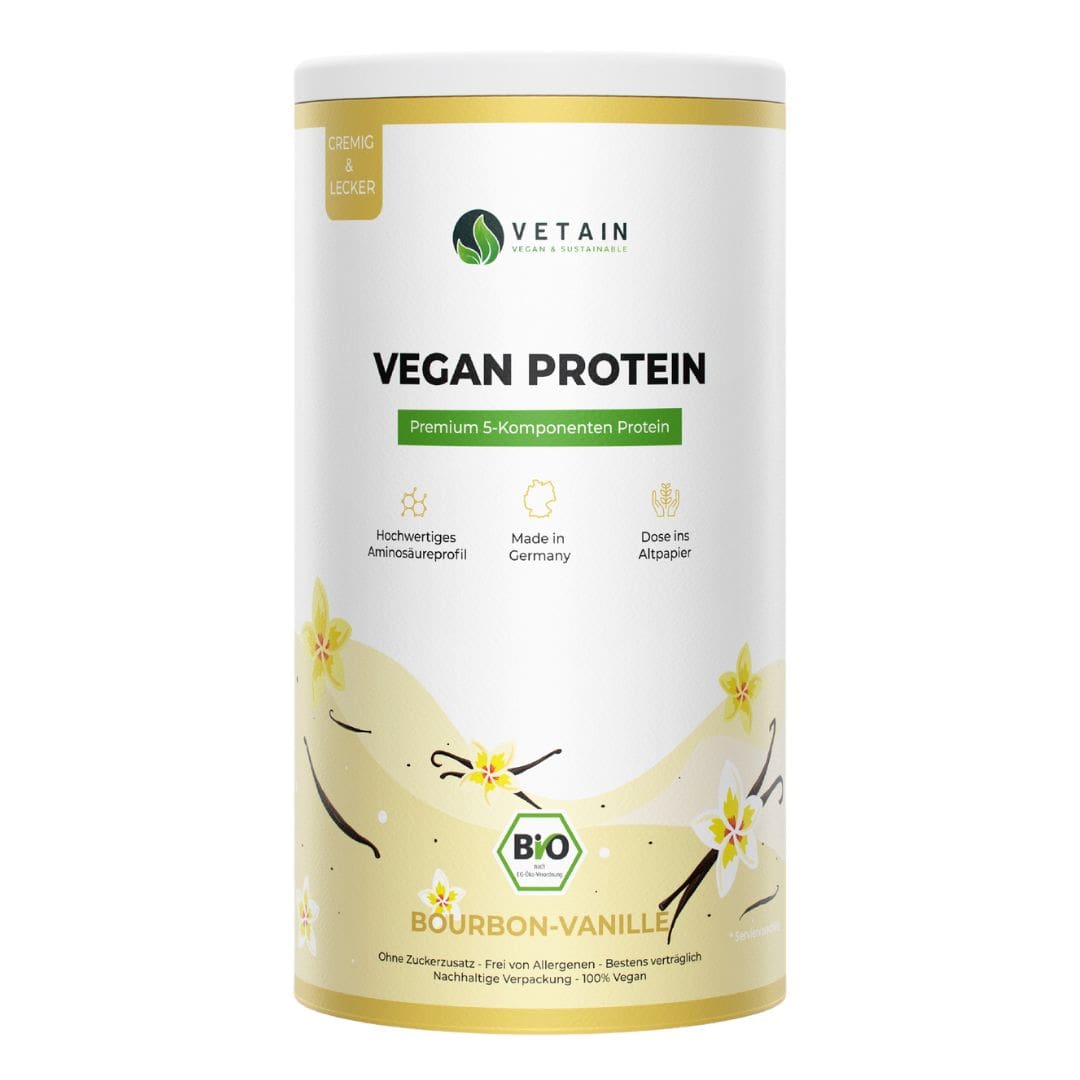 Vegan Protein Vanille - Veganes Proteinpulver Vanillegeschmack Vetain