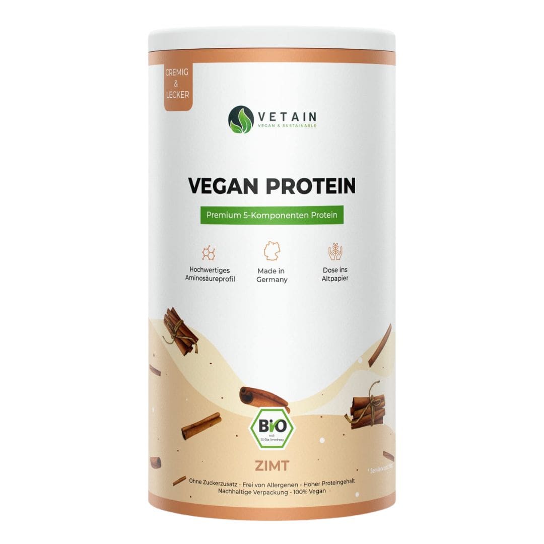 Vegan Protein Zimt - Veganes Proteinpulver Zimt Geschmack Vetain