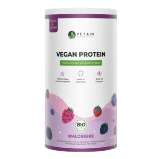 Vergleich Vegan Protein Waldbeere
