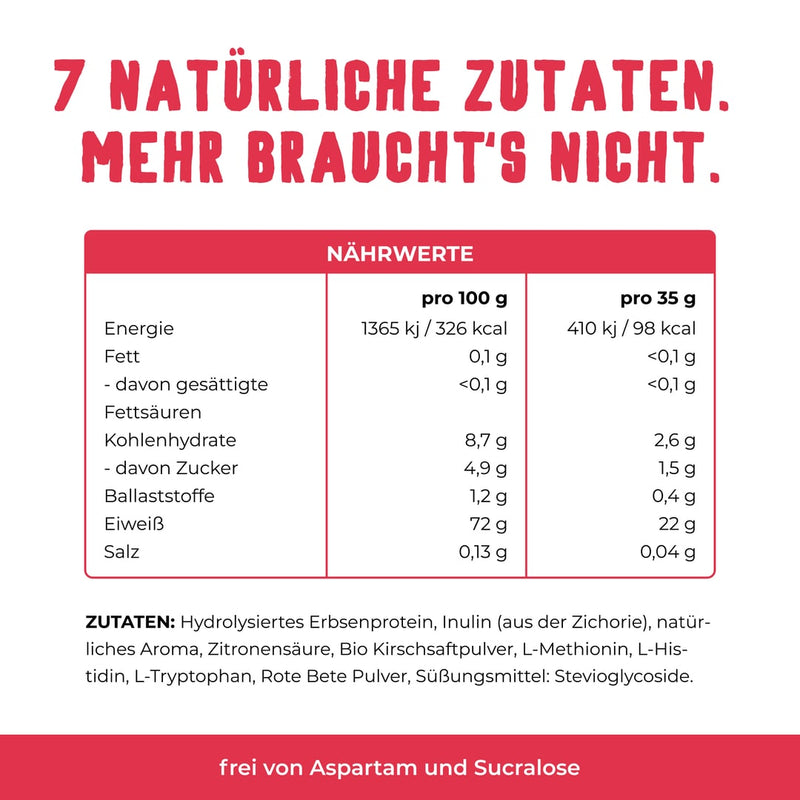 Vetain Clear Kirsche - natürliche Zutaten veganes Isoclear