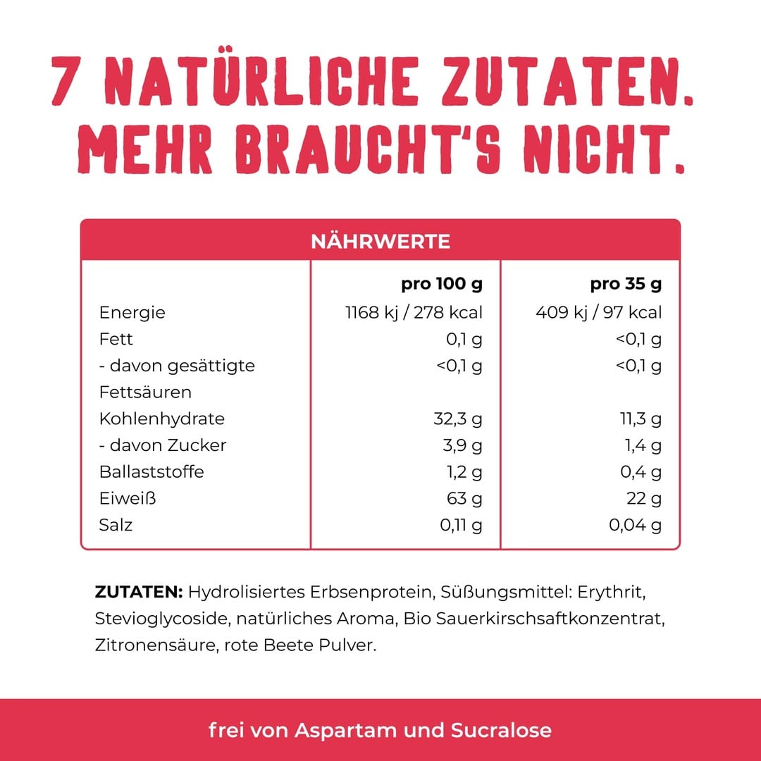 Vetain Clear Kirsche - natürliche Zutaten veganes Isoclear