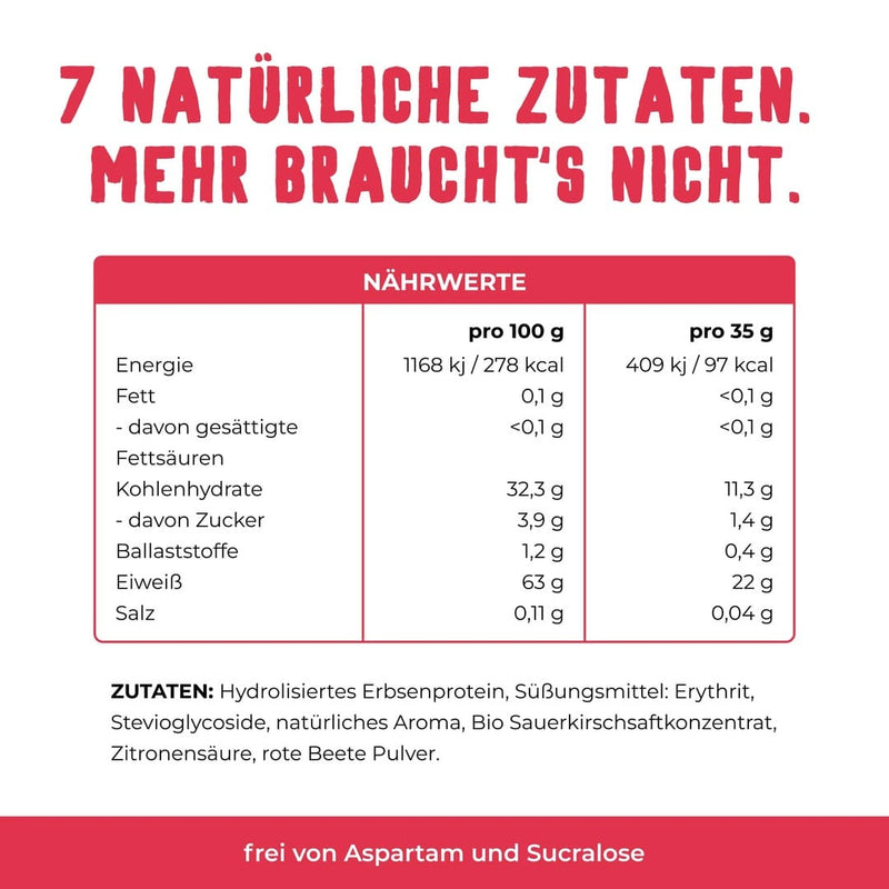 Vetain Clear Kirsche - natürliche Zutaten veganes Isoclear