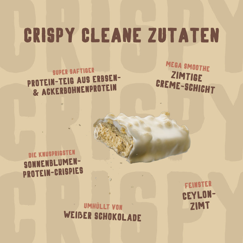 Vetain Crispy Veganer Proteinriegel - Weisse Schokolade - Zimtschnecke