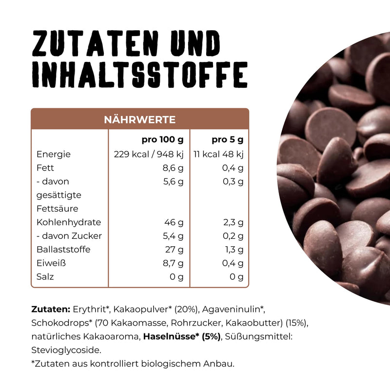 Vetain Geschmackspulver Flavour Buddy Nuss Nougat Chunky Flavour Nährwerte