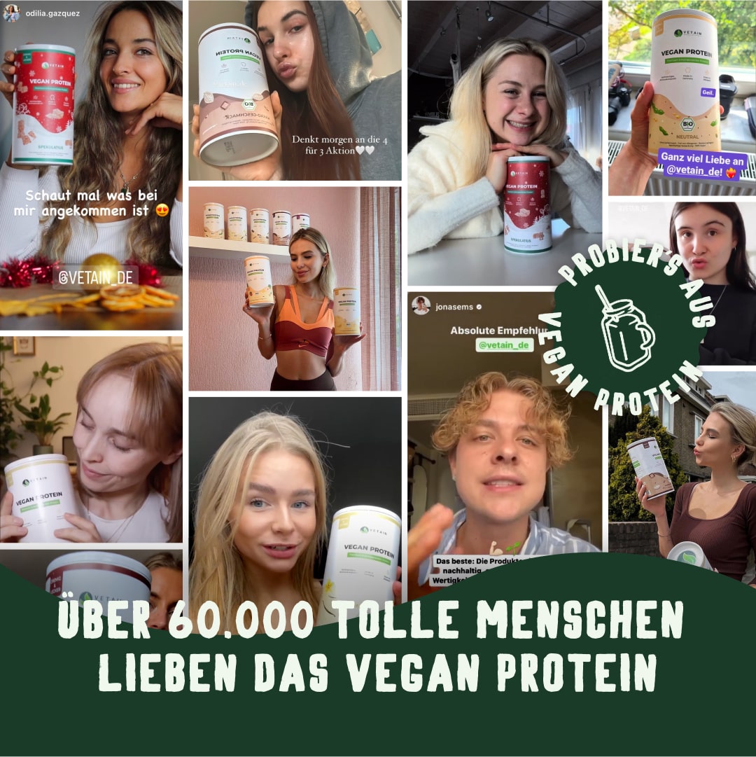 Vetain - über 60000 zufriedene Kunden - Vegan Protein